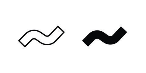 Tilde icon design pack in white and black color © Cristiane
