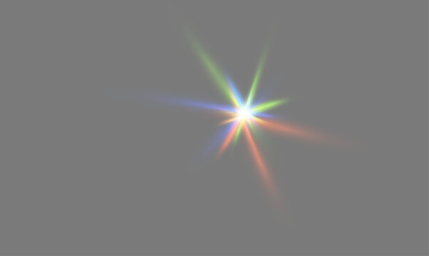 Retro futuristic flying disco sphere with neon lights and cosmic rays
