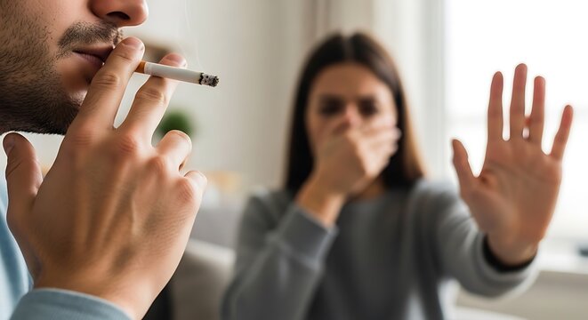 World No Tobacco Day concept with woman stopping smoker