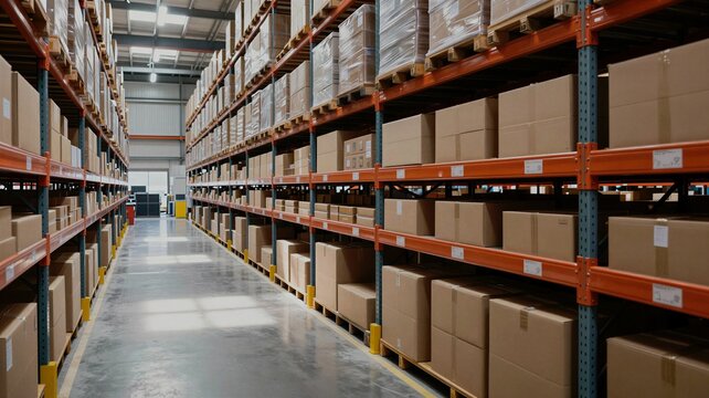 warehouse shelves
