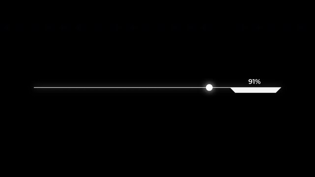 Minimal loading slider with endpoint indicator