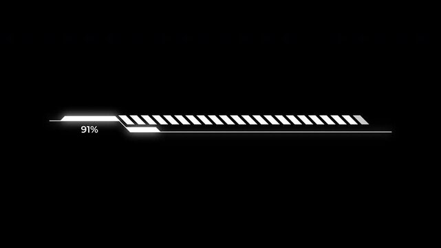 Minimal loading bar with angled progress segment