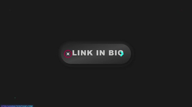 Modern Link In Bio Button Animation Minimalist Design For Social Media Marketing And Influencer Promotion
