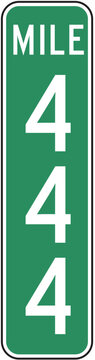 Information signs, MILE 444 SIGN