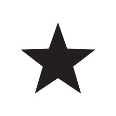 Obraz premium Five-pointed star silhouette icon vector flat design
