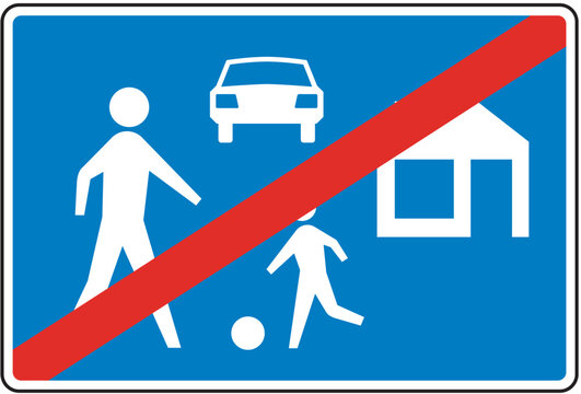 Information signs, End point of traffic deceleration zone