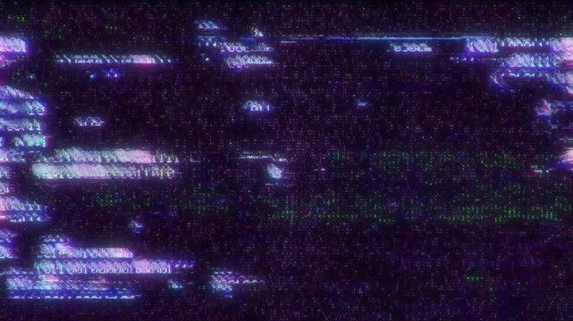 Glitchy scanlines overlay. Looped digital noise. Bad TV signal