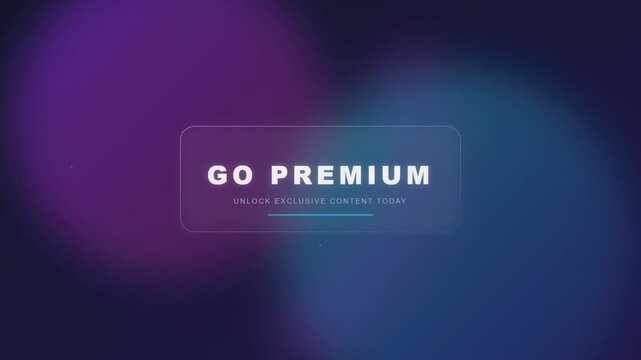 Go Premium Subscription Button with Exclusive Content Message on Gradient
