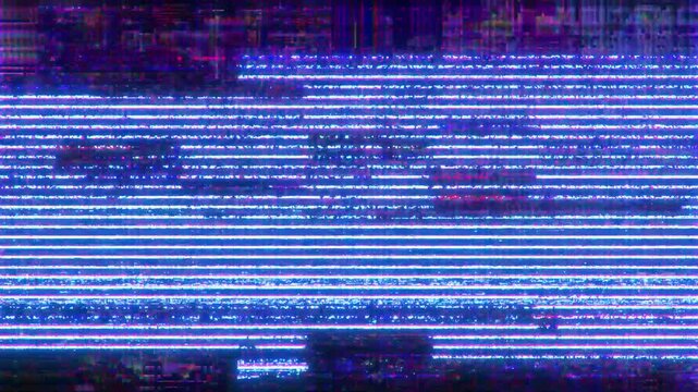 Glitchy scanlines overlay. Looped digital noise. Bad TV signal
