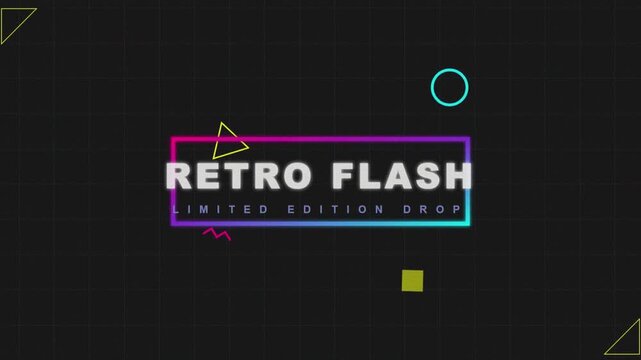 Retro Neon Flash Graphic Animation For Limited Edition Product Drop