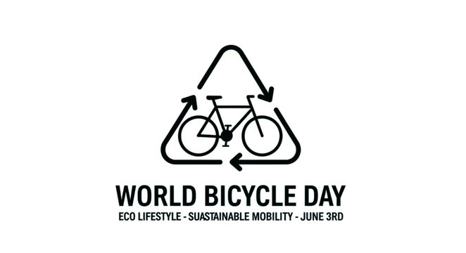 World Bicycle Day Eco Sustainable Mobility Illustration