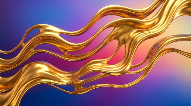 Abstract Golden Fluid Waves Gold Fluid Waves Colorful Art Design Texture. Concept featuring gold, fluid, waves, colorful, art for professional commercial design.