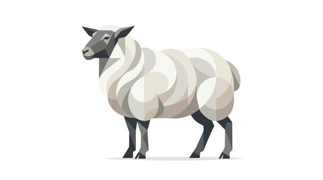 Geometric Sheep Illustration Vector Art Design for Eid al-Adha Celebrations and Farm Animal Graphics