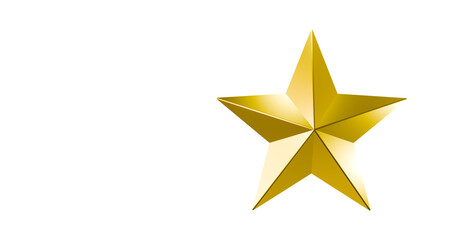 Obraz premium Golden Star shining in a transparent background