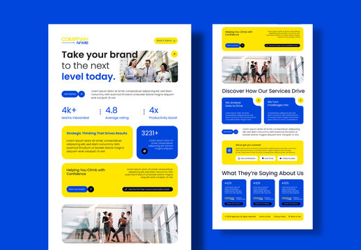 Business Email Newsletter Template UI Design Layout
