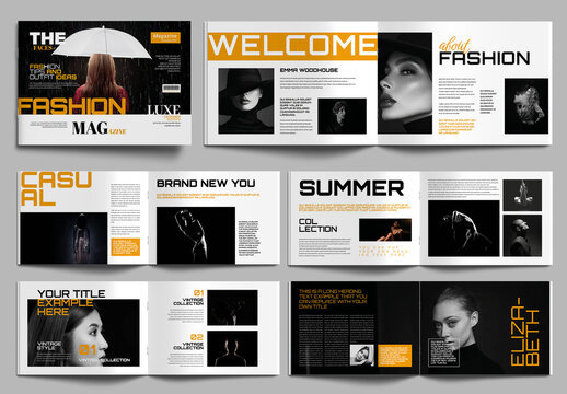Fashion Magazine Template Landscape Design