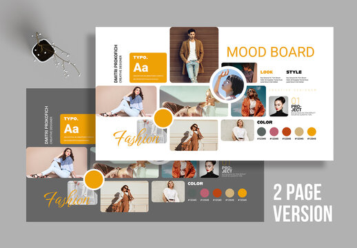 Fashion Mood Board Template Layout