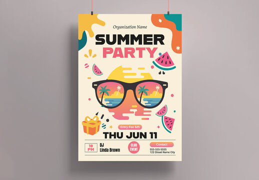 Summer Party Poster Template