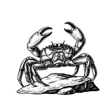 Detailed illustration of a crab.