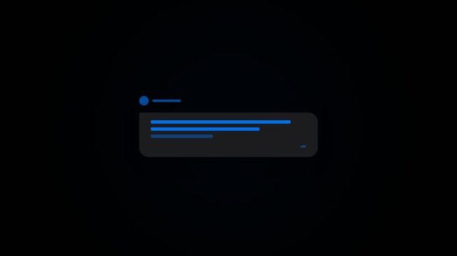 Incoming Message Bubble Animation with Highlighted Text and Smooth Slide Interaction for Chat Application UI Interface Design