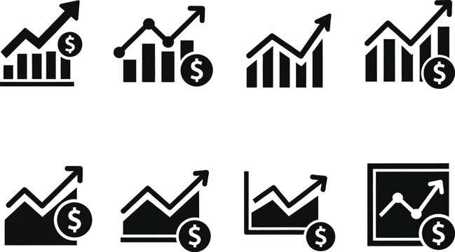 Financial growth chart dollar sign