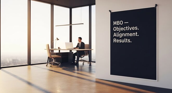 Modern Office with MBO Objectives Alignment Results