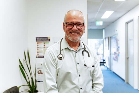 Portrait of a male healthcare professional smiling