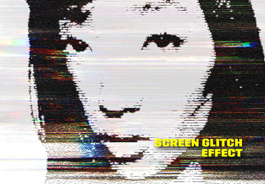 Digital Screen Glitch Effect