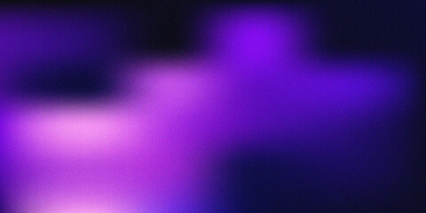 Abstract Dark Purple and Blue Grainy Gradient Background with Noise Texture