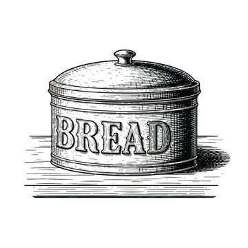 Vintage Bread Container with Lid.