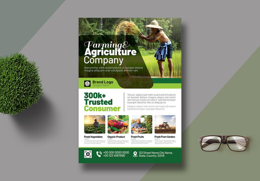 Best Organic Farming Flyer Template Layout