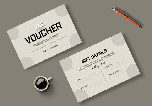 Gift Voucher Card Template Layout