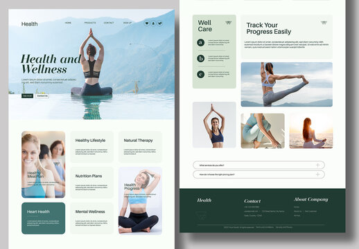 Health Yoga Landing Page Design