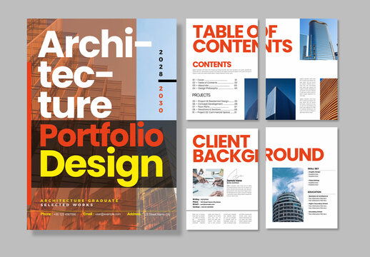 Modern Architecture Portfolio Template Layout