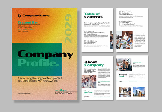 Modern Company Profile Template Layout
