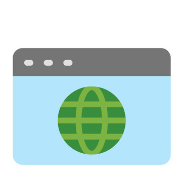 Website Vector Flat Icon Design