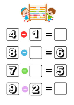 SCHEDE DI MATEMATICA SCUOLA PRIMARIA COLORATE LA SOTTRAZIONE