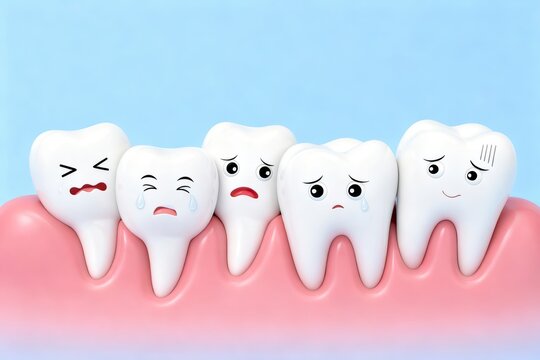 Tooth Pain and Sensitivity Concept 3D Illustration