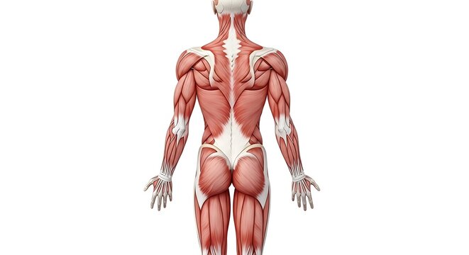 Human body muscle anatomy illustration.