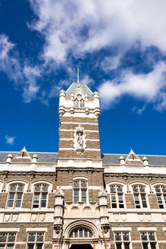 Part of an early 20th century building with Flemish Renaissance style edifice