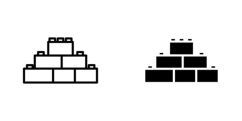 building toy icon on white background, editable stroke svg 10 © tuli