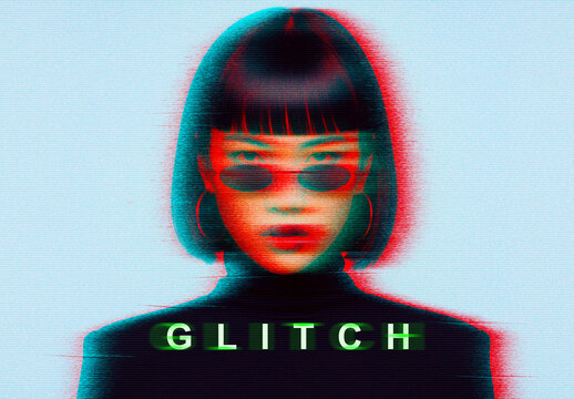 Glitch Portrait Photo Effect