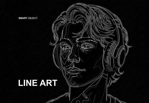 Line Art Drawing Photo Effect