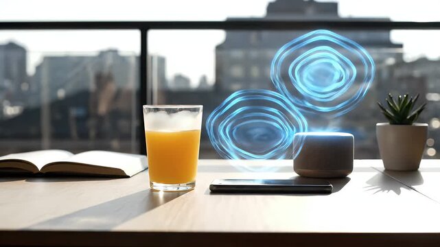 Hand holding glass of orange juice.