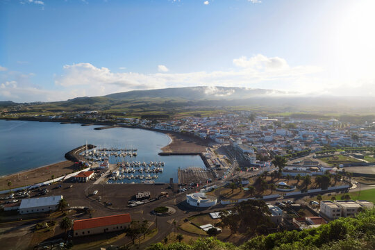 Viewpoint Miradouro do Facho in Praia da Vit&oacute;ria is located in the Facho mountain range. Praia da Vit&oacute;ria, Terceira Island, Azores, Portugal.