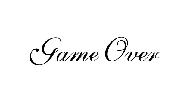 Luxury Handwritten Game Over Animation