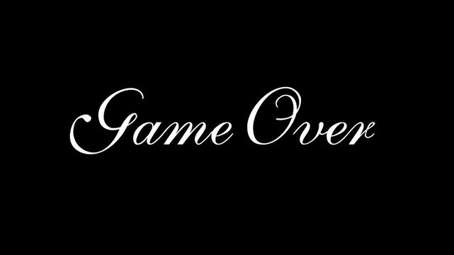 Luxury Handwritten Game Over Animation