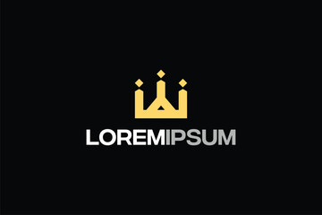 Fototapeta premium Simple Abstract Crown logo design vector image template