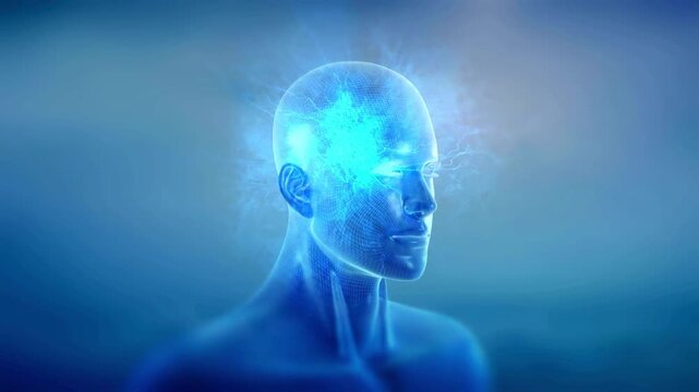 A mesmerizing digital illustration depicting the vibrant energy and intricate processes of the human brain, symbolizing innovation and cognitive potential