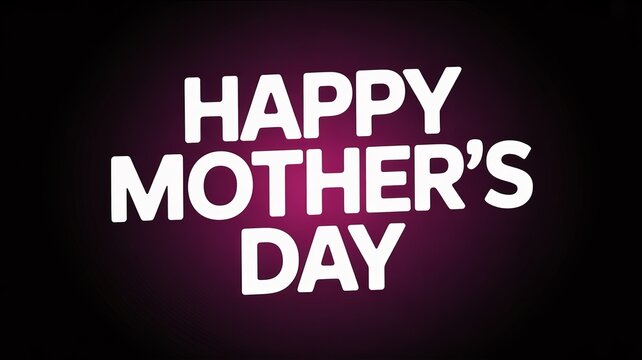 A vibrant neon sign displaying 'Happy Mother's Day' on a dark background to celebrate the occasion